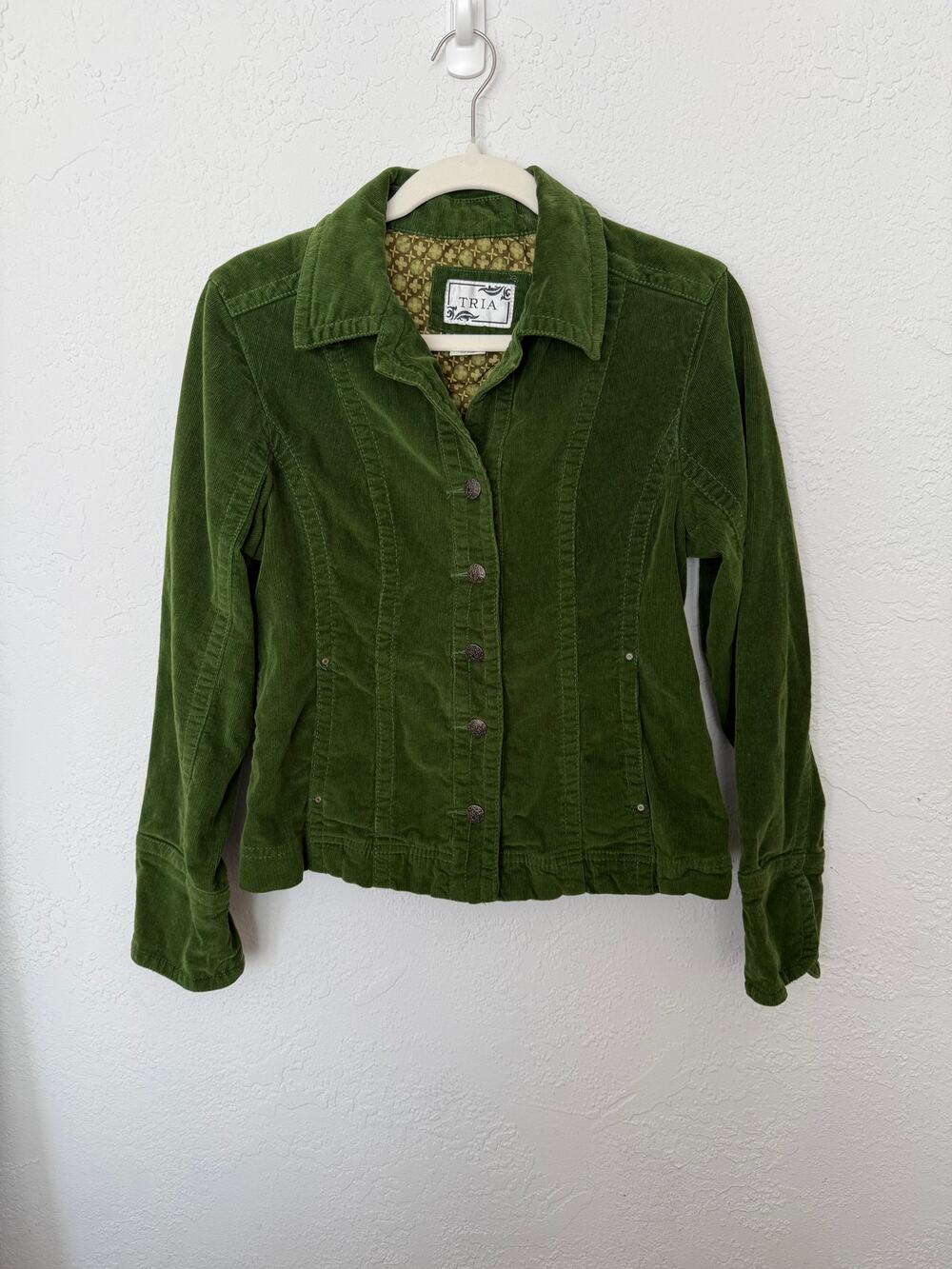 Versatile Green Corduroy Jacket-Medium